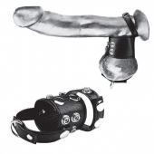 Утяжка на пенис и мошонку Cock Ring With 1.5  Ball Stretcher And Optional Weight Ring - BlueLine - купить с доставкой в Костроме