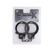 Чёрные наручники из листового металла BONDX METAL CUFFS BLACK - Dream Toys - купить с доставкой в Костроме