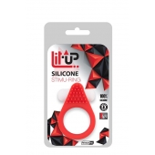 Красное эрекционное кольцо LIT-UP SILICONE STIMU RING 1 RED - Dream Toys - в Костроме купить с доставкой