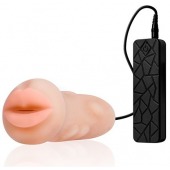 Мастурбатор-ротик с вибрацией REALSTUFF VIBRATING MASTURBATOR MOUTH - Dream Toys - в Костроме купить с доставкой
