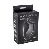 Чёрное эрекционное кольцо с анальной пробкой Button Anal Plug - Lola Games - в Костроме купить с доставкой