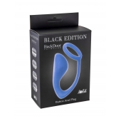 Синее эрекционное кольцо с анальной пробкой Button Anal Plug - Lola Games - в Костроме купить с доставкой