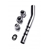 Металлический анальный душ с тремя насадками - ToyFa - купить с доставкой в Костроме