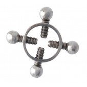 Серебристые зажимы для сосков на винтах - ToyFa - купить с доставкой в Костроме