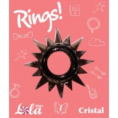 Чёрное эрекционное кольцо Rings Cristal - Lola Games - в Костроме купить с доставкой