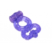 Фиолетовое эрекционное кольцо Rings Treadle с подхватом - Lola Games - в Костроме купить с доставкой