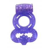 Фиолетовое эрекционное кольцо Rings Treadle с подхватом - Lola Games - в Костроме купить с доставкой
