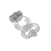 Прозрачное эрекционное кольцо Rings Treadle с подхватом - Lola Games - в Костроме купить с доставкой
