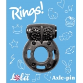 Черное эрекционное кольцо с вибрацией Rings Axle-pin - Lola Games - в Костроме купить с доставкой