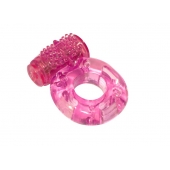 Розовое эрекционное кольцо с вибрацией Rings Axle-pin - Lola Games - в Костроме купить с доставкой
