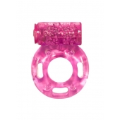 Розовое эрекционное кольцо с вибрацией Rings Axle-pin - Lola Games - в Костроме купить с доставкой