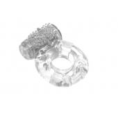 Прозрачное эрекционное кольцо с вибрацией Rings Axle-pin - Lola Games - в Костроме купить с доставкой