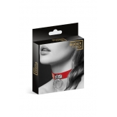 Красный узенький чокер с кольцом - Bijoux Pour Toi - купить с доставкой в Костроме