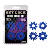 Набор из 4 синих колец Get Lock - Chisa - в Костроме купить с доставкой