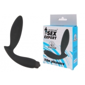 Чёрный вибростимулятор простаты Sex Expert Vibe Pleasure - Sex Expert - в Костроме купить с доставкой