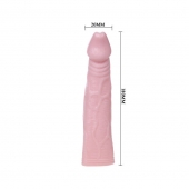 Телесная насадка с вибрацией Sex Expert - 18 см. - Sex Expert - в Костроме купить с доставкой