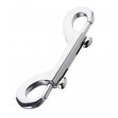 Серебристый двухсторонний карабин TOYFA Metal - ToyFa - купить с доставкой в Костроме