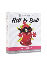 Стимулирующий презерватив-насадка Roll   Ball Raspberry - Sitabella - купить с доставкой в Костроме