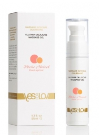 Универсальный массажный гель-смазка Allover Delicious Massage Gel с ароматом персика и аброкоса - 50 мл. - YESforLOV - купить с доставкой в Костроме