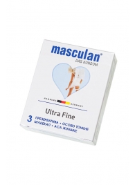 Ультратонкие презервативы Masculan Ultra Fine с обильной смазкой - 3 шт. - Masculan - купить с доставкой в Костроме