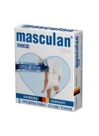 Ультратонкие презервативы Masculan Ultra Fine с обильной смазкой - 3 шт. - Masculan - купить с доставкой в Костроме