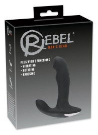Черный вибромассажер простаты с функцией римминга Plug with Perineum Stimulator - 16,6 см. - Orion - в Костроме купить с доставкой
