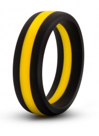 Черно-желтое силиконовое эрекционное кольцо Silicone Go Pro Cock Ring - Blush Novelties - в Костроме купить с доставкой