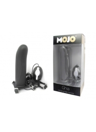 Черный страпон с вибратором Mojo Ghia - Seven Creations - купить с доставкой в Костроме