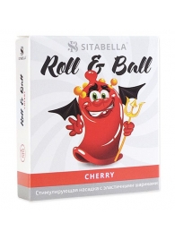 Стимулирующий презерватив-насадка Roll   Ball Cherry - Sitabella - купить с доставкой в Костроме