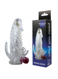 Закрытая прозрачная вибронасадка на пенис Crystal Sleeve Vibe - Erowoman-Eroman - в Костроме купить с доставкой