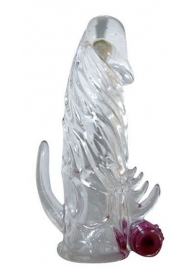 Закрытая прозрачная вибронасадка на пенис Crystal Sleeve Vibe - Erowoman-Eroman - в Костроме купить с доставкой