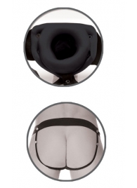 Черный полый страпон унисекс Hollow Strap-On - 14,5 см. - Pipedream - купить с доставкой в Костроме