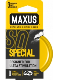 Презервативы с точками и рёбрами в железном кейсе MAXUS Special - 3 шт. - Maxus - купить с доставкой в Костроме