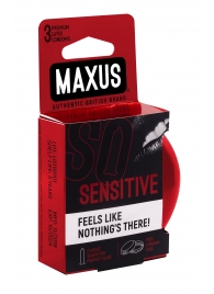 Ультратонкие презервативы в железном кейсе MAXUS Sensitive - 3 шт. - Maxus - купить с доставкой в Костроме