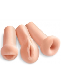 Комплект из 3 мастурбаторов All 3 Holes: вагина, анус, ротик - Pipedream - в Костроме купить с доставкой