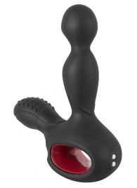 Черный вибромассажер простаты с нагревом и ротацией Prostate Plug - 14,5 см. - Orion - в Костроме купить с доставкой