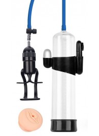 Прозрачная вакуумная вибропомпа Sex Expert с насадкой-вагиной - Sex Expert - в Костроме купить с доставкой