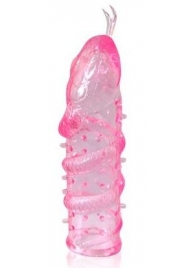 Закрытая рельефная насадка Crystal sleeve snakes в виде змеи с усиками - 14 см. - Erowoman-Eroman - в Костроме купить с доставкой