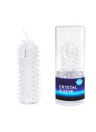 Закрытая рельефная насадка Crystal sleeve с усиками - 12 см. - Erowoman-Eroman - в Костроме купить с доставкой