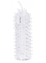 Закрытая рельефная насадка Crystal sleeve с усиками - 12 см. - Erowoman-Eroman - в Костроме купить с доставкой