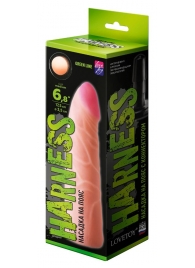 Фаллическая насадка на трусики харнесс - 17,5 см. - LOVETOY (А-Полимер) - купить с доставкой в Костроме