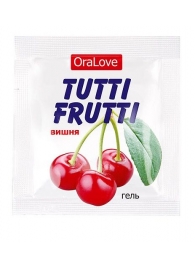 Пробник гель-смазки Tutti-frutti с вишнёвым вкусом - 4 гр. - Биоритм - купить с доставкой в Костроме