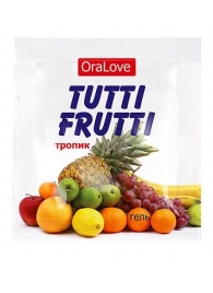 Пробник гель-смазки Tutti-frutti со вкусом тропических фруктов - 4 гр. - Биоритм - купить с доставкой в Костроме