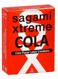 Ароматизированные презервативы Sagami Xtreme COLA - 3 шт. - Sagami - купить с доставкой в Костроме