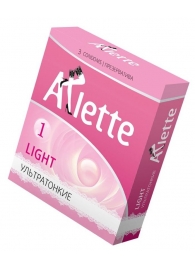Ультратонкие презервативы Arlette Light - 3 шт. - Arlette - купить с доставкой в Костроме