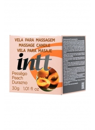 Массажная свеча для поцелуев Peach с ароматом персика - 30 гр. - INTT - купить с доставкой в Костроме