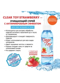 Очищающий спрей для игрушек CLEAR TOY Strawberry - 100 мл. - Биоритм - купить с доставкой в Костроме