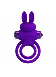 Фиолетовое эрекционное кольцо с вибростимуляцией клитора Vibrant Penis Ring III - Baile - в Костроме купить с доставкой