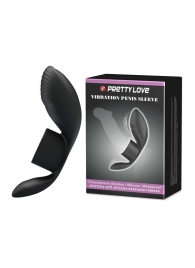 Черное кольцо на пенис с вибрацией Vibration Penis Sleeve - Baile - в Костроме купить с доставкой