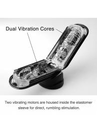 Черный мастурбатор Flip Zero с вибрацией - Tenga - в Костроме купить с доставкой